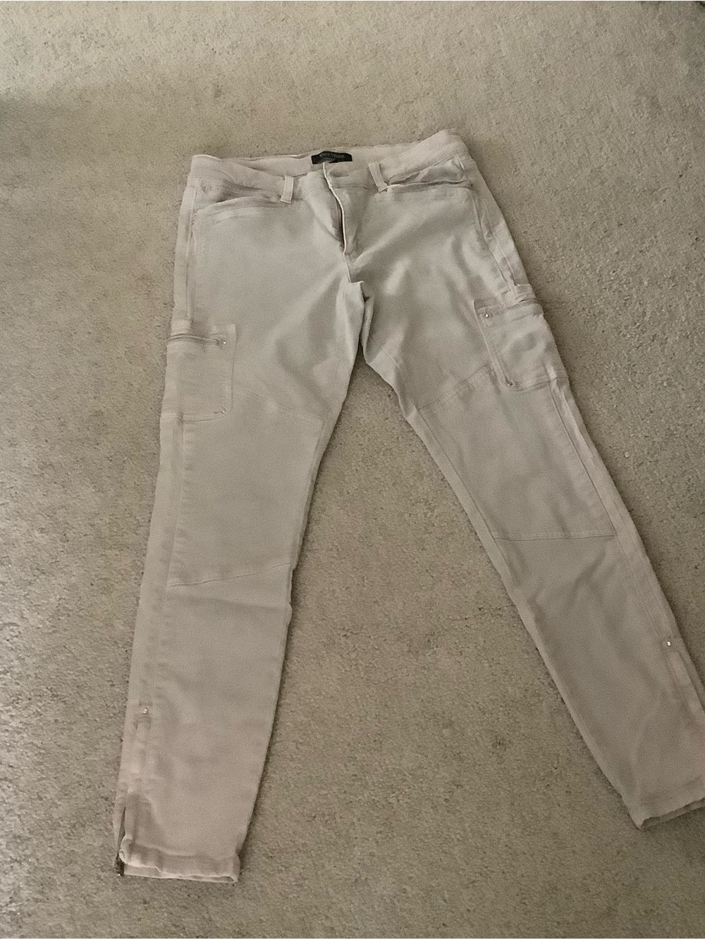 White House Black Market Women’s Light Beige Skinny Utility Jeans